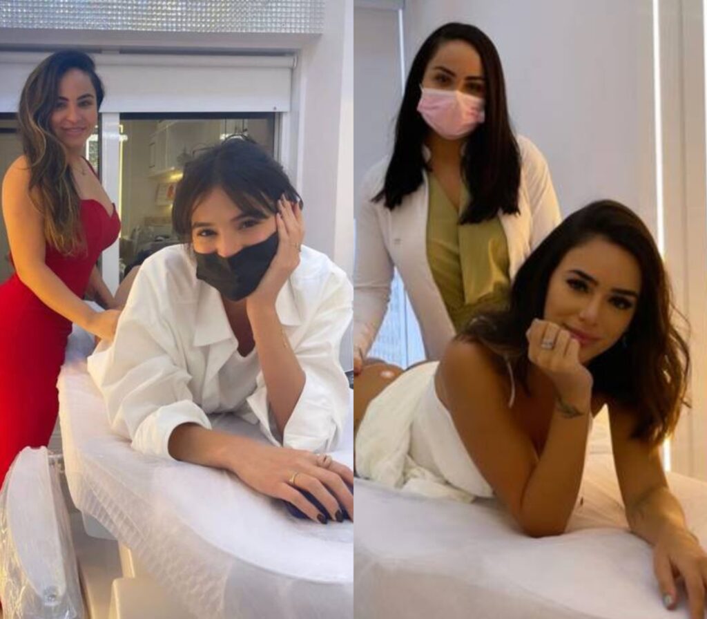 Bruna Biancardi e Bruna Marquezine fazem mesmo tratamento estético para o bumbum em clínica